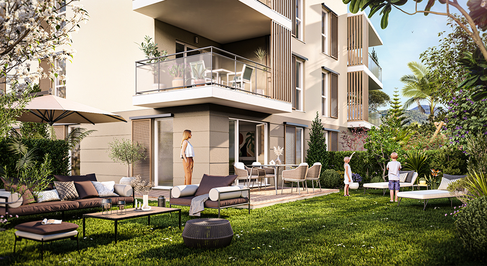 Résidence neuve GRASSE Plan de Grasse - jardin