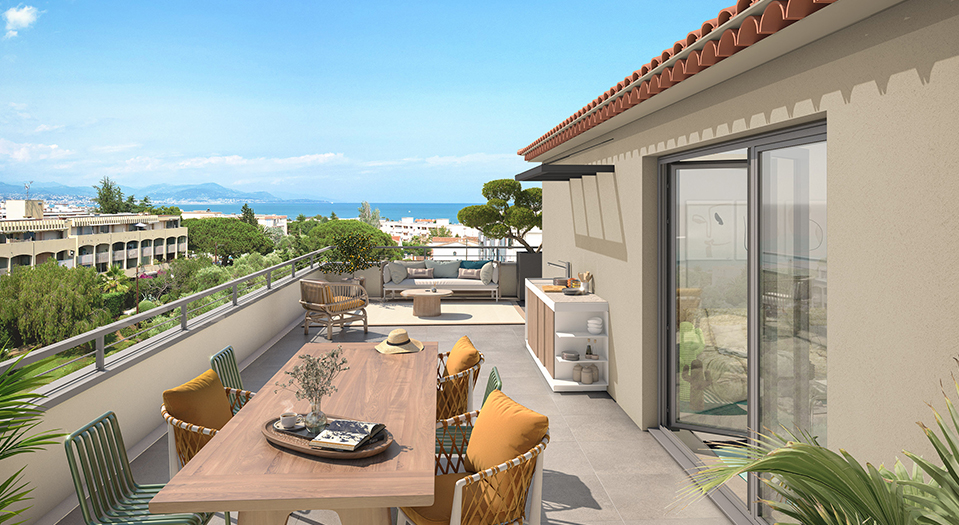 Résidence neuve ANTIBES Cœur de ville - terrasse