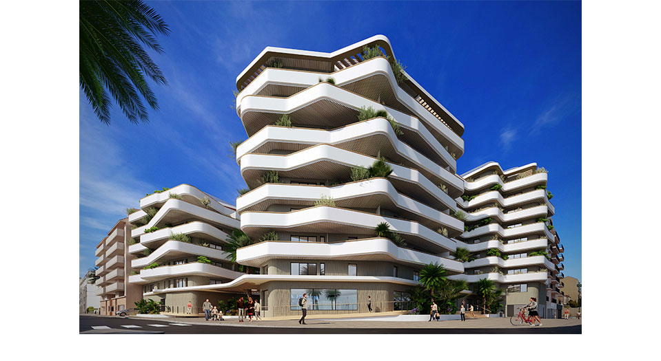 Programme neuf à Cannes, avenue Francis Tonner, avec une architecture moderne et des terrasses végétalisées