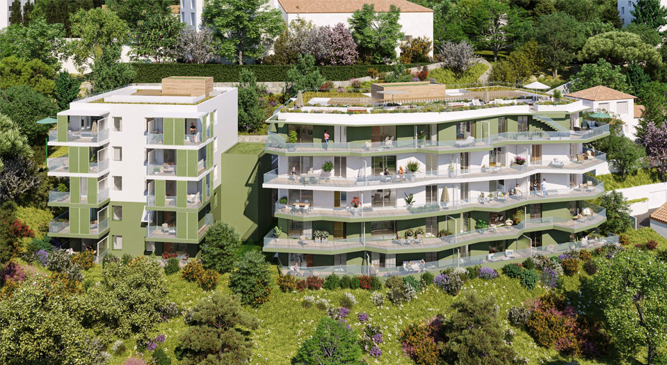 résidence neuve NICE OUEST Ste Marguerite - terrasse