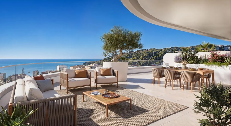 Programme neuf ROQUEBRUNE CAP MARTIN Carnoles - Vue d'un Rooftop