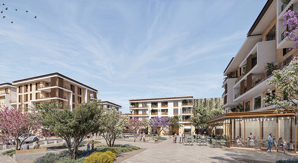 Résidence neuve à Cagnes-sur-Mer — façade contemporaine, balcons et brise-soleils bois