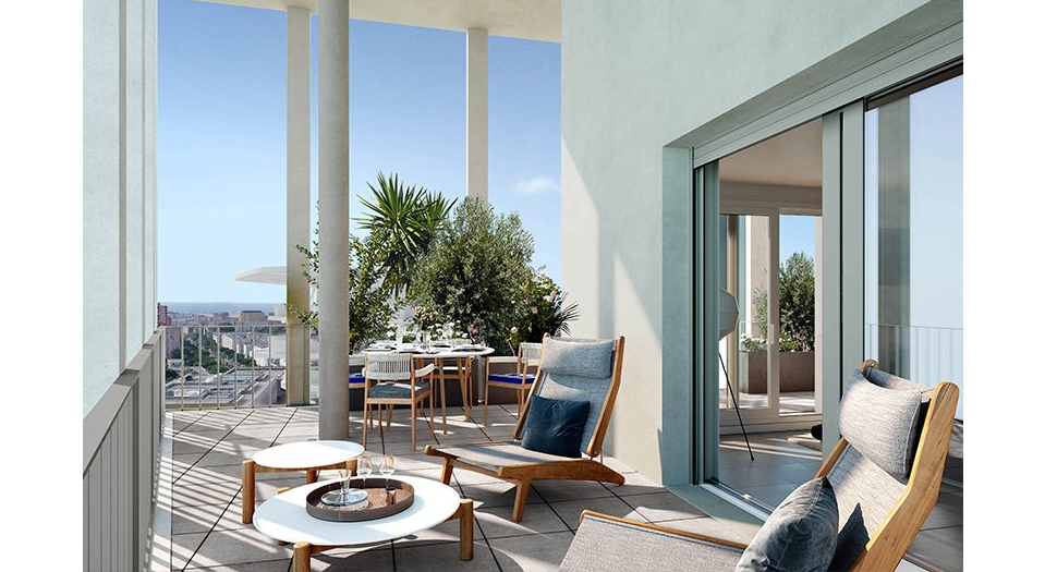 Programme neuf NICE OUEST EcoVallée - ex de terrasse