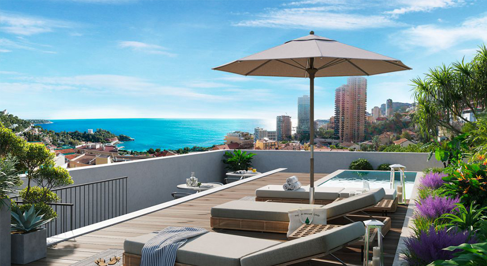 Programme neuf ROQUEBRUNE CAP MARTIN Saint-Roman-terrasse penthouse