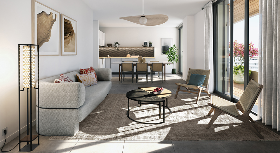 Résidence investisseur VILLENEUVE-LOUBET Nue Propriété - exemple intérieur 1