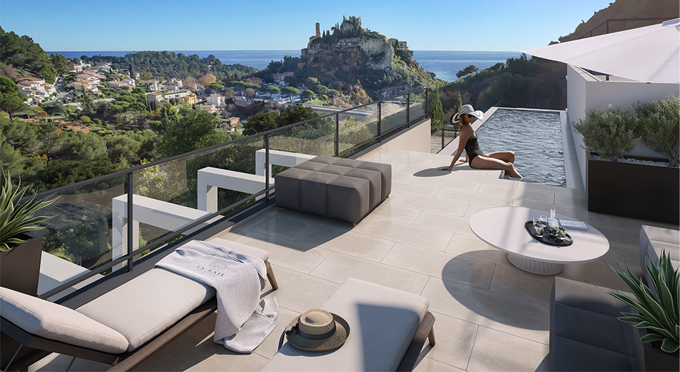 Résidence neuve EZE Cadre d'exception - piscine privative
