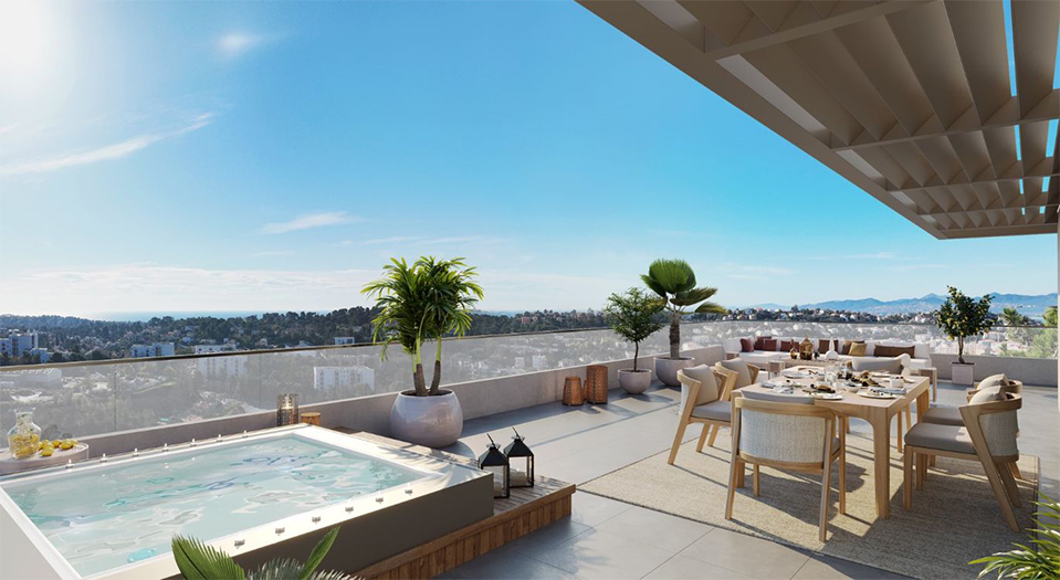 Programme neuf SAINT RAPHAEL Boulouris - terrasse Villa Toit