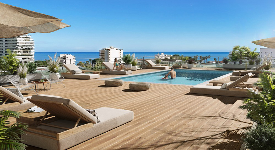 Résidence neuve VILLENEUVE-LOUBET Plages à 500 m - piscine rooftop