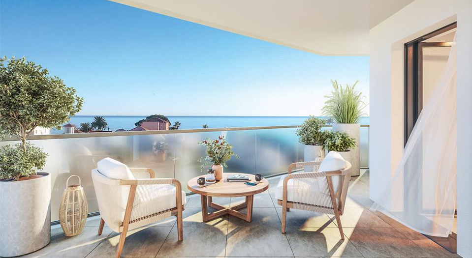 Résidence neuve CAGNES SUR MER Mer à 200 m - terrasse